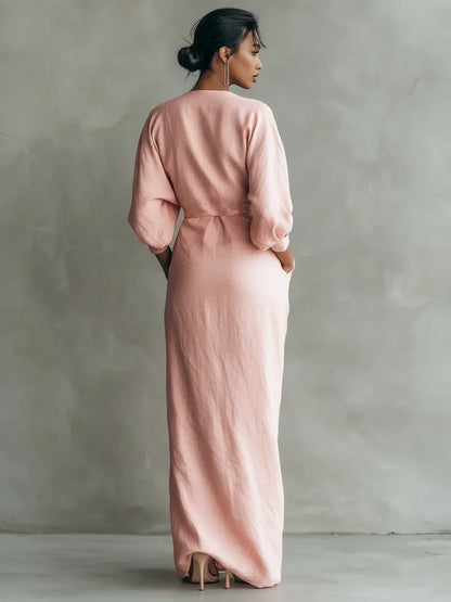 Alba | Vestido Maxi Cruzado con Escote en V