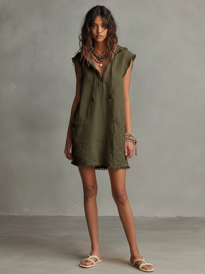 Pilar | Vestido de verano holgado con capucha